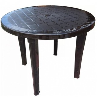 Стол пластиковый арт.СП1-МТ003 круглый (шоколад)